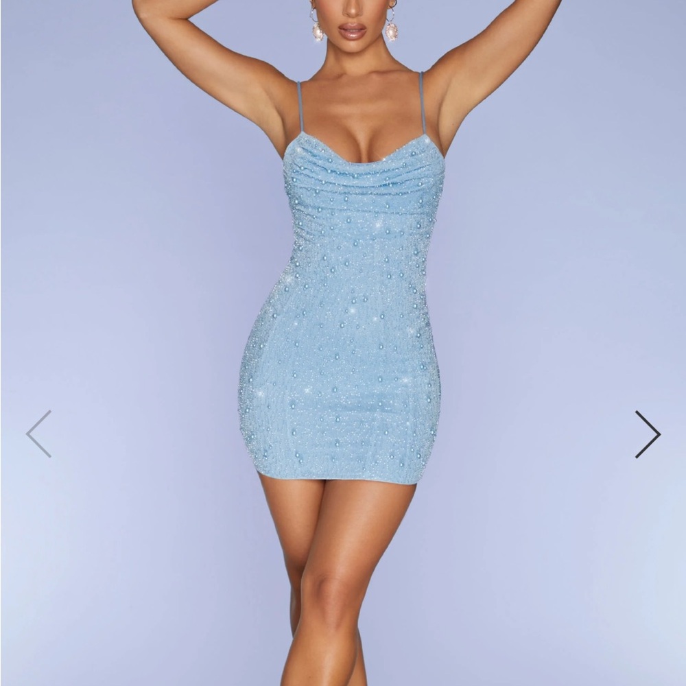 Oh Polly Light Blue Mini Dress seychelles
